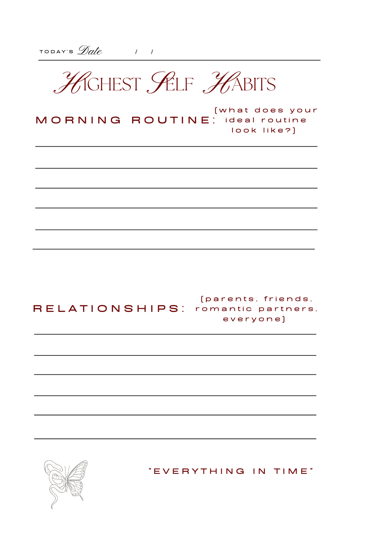 Post Break Up Glow Up Bundle // Digital Journals